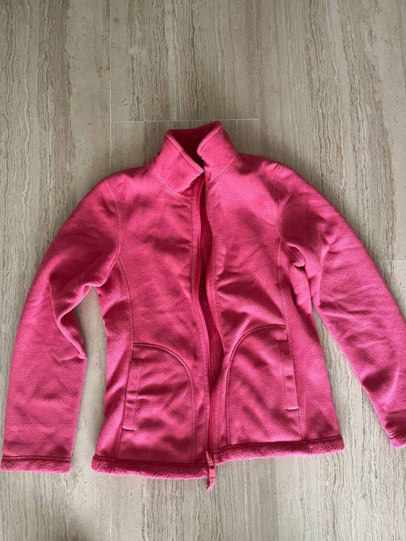 Uniqlo pink fleece discount
