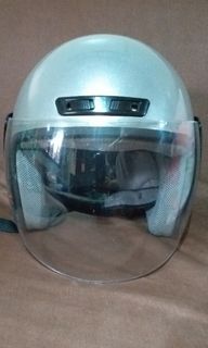 Protective gear motorcycle helmet (silver/gray) half face helmet