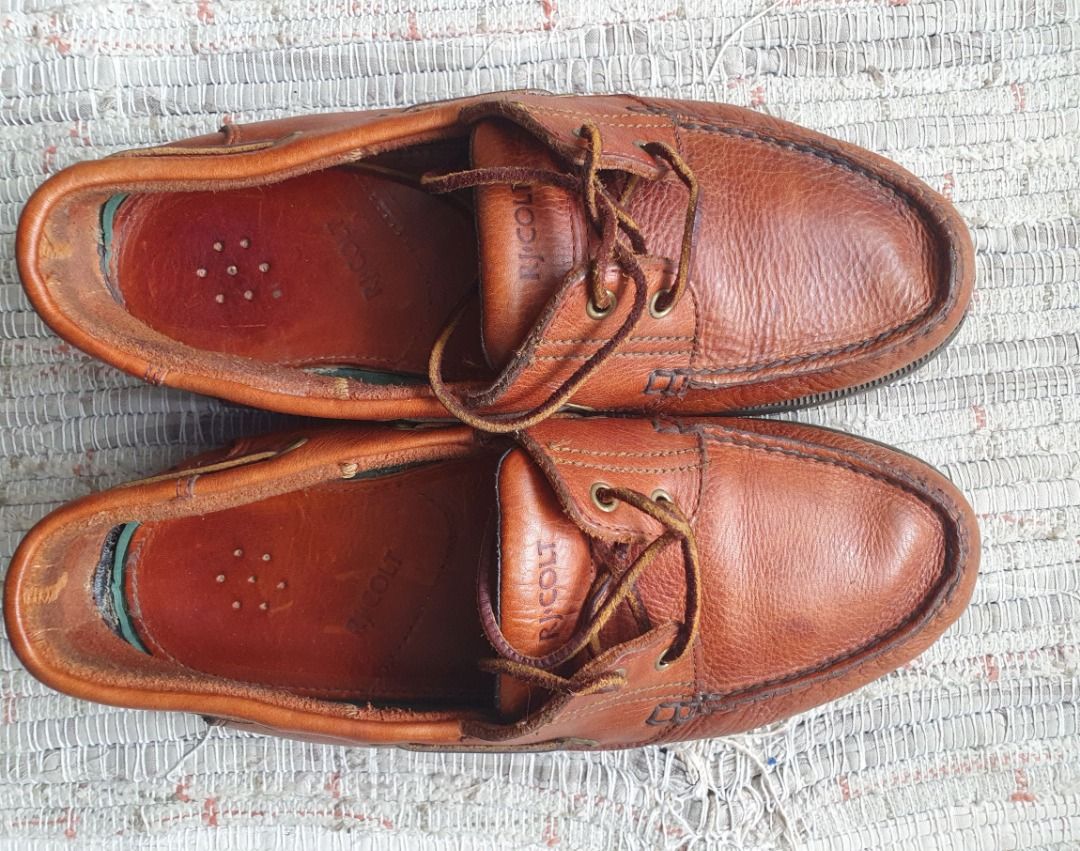 R J Colt leather boat shoes 11M Men s Fashion Footwear Casual