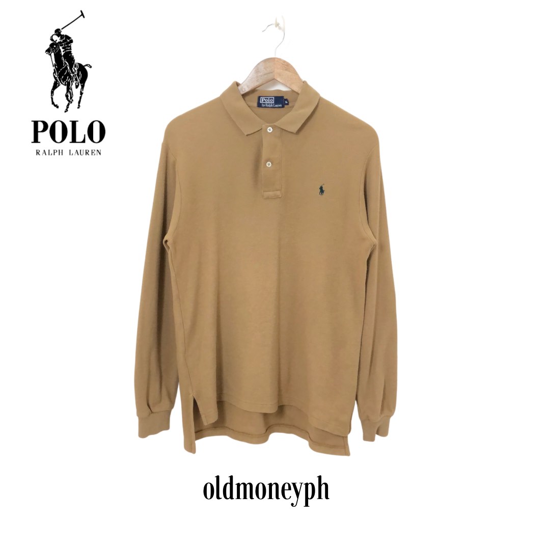 Ralph Lauren Cream Long Polo Shirt on Carousell