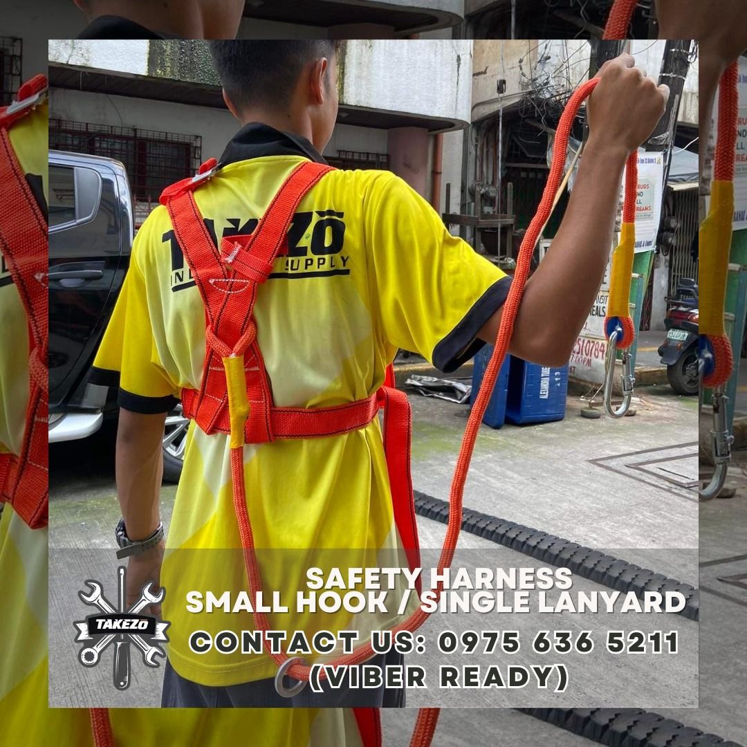 SAFETY HARNESS (SMALL HOOK / SINGLE LANYARD/HALF BODY) on Carousell