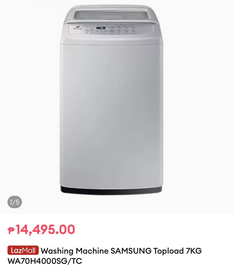 Samsung Automatic Washing Machine 7kg, TV & Home Appliances, Washing