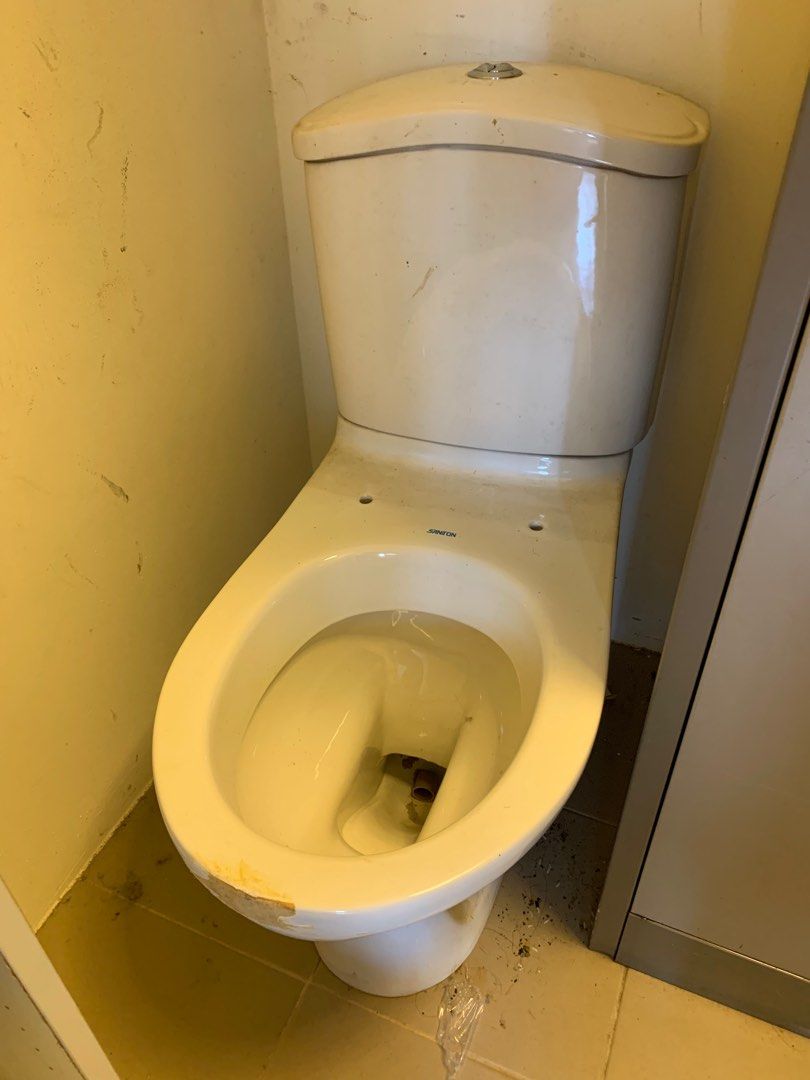 Saniton White Toilet Bowl, Furniture & Home Living, Bathroom & Kitchen