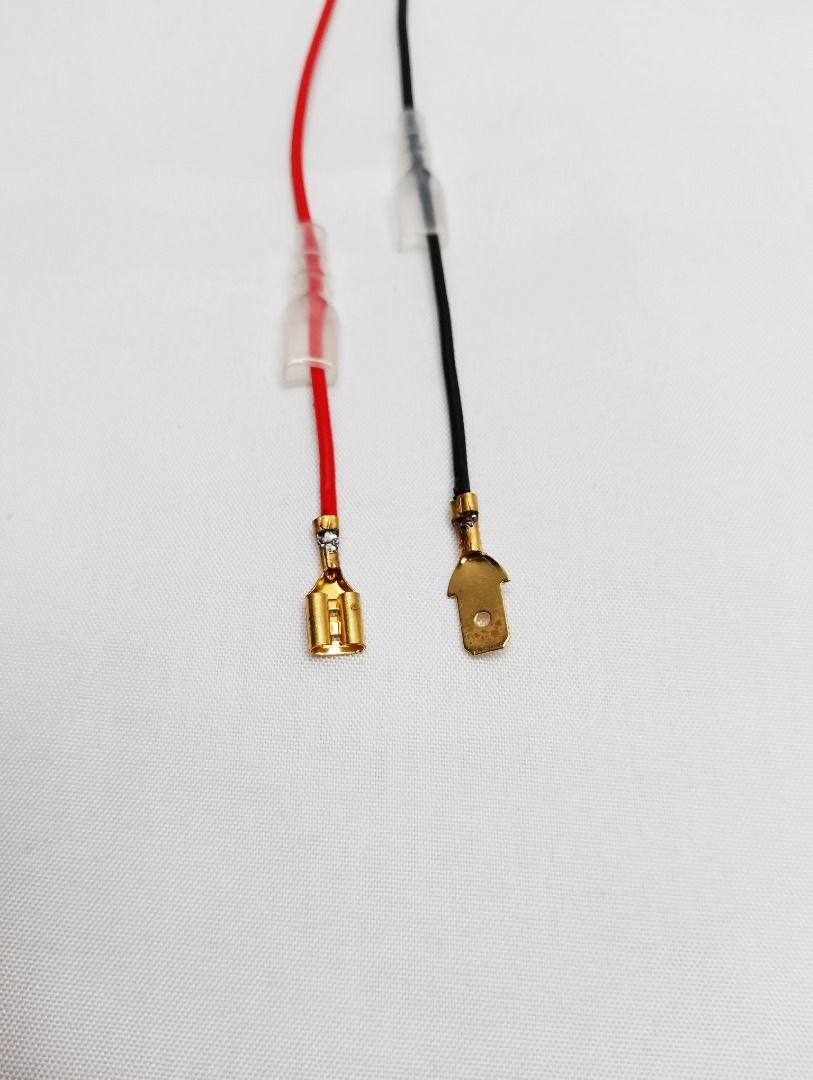 SPADE TERMINAL CONNECTOR with INSULATING SLEEVE (M+F/PAIR), 2.8mm/4.8mm