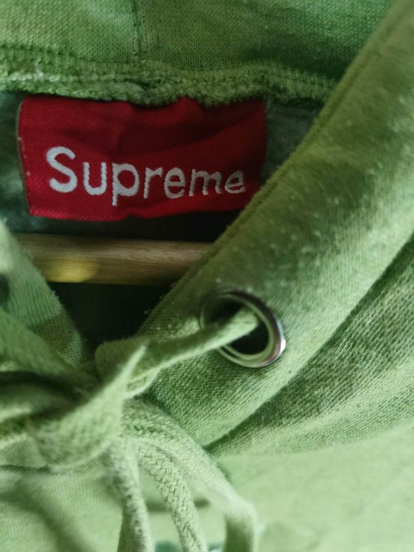 Supreme green box logo hoodie sales