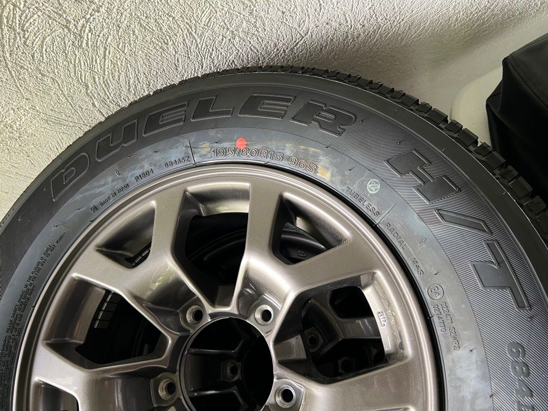 Suzuki Jimny Mags Tires and Cover, Car Parts & Accessories, Mags and Tires on Carousell