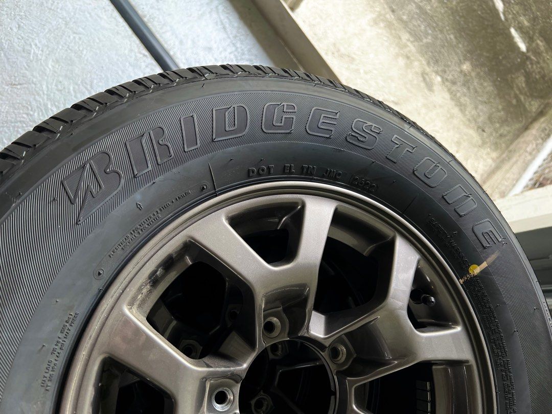 Suzuki Jimny Mags Tires and Cover, Car Parts & Accessories, Mags and Tires on Carousell