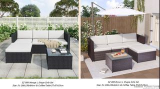 SZ-066 L-shape sofa / garden set