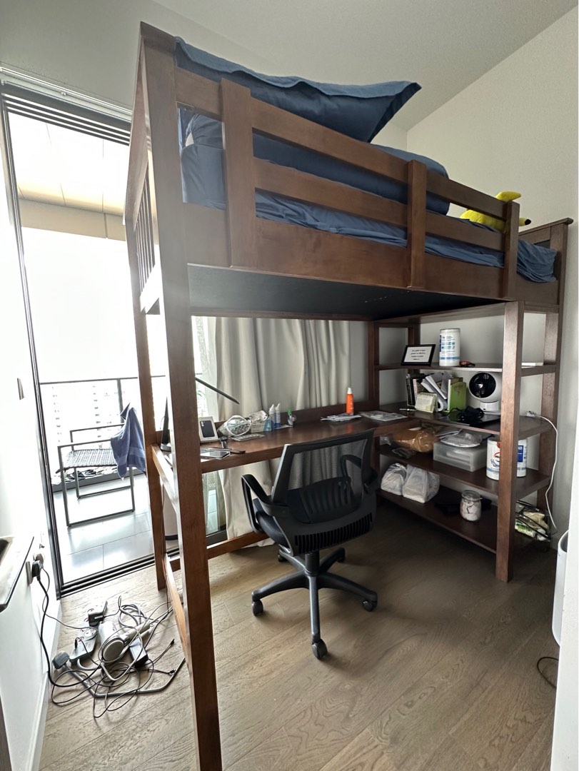 (NEW, used for a year) The Americana Picket and Rail Solid Wood Study