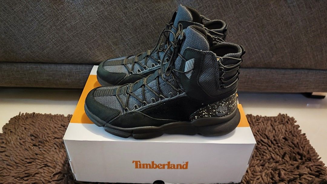 Black timberland clearance sneaker boots