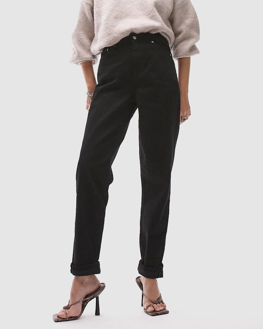 Topshop Black Mom Jeans size 28