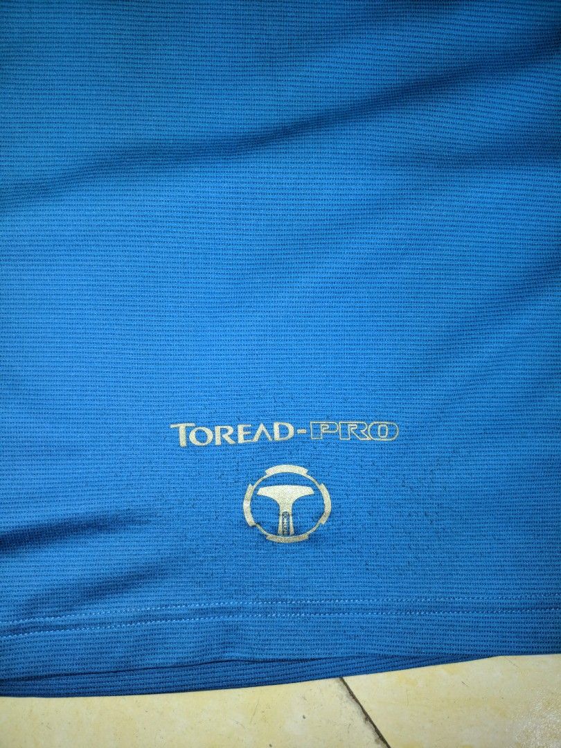 TOREAD DRI FIT SHIRT MEN'S (Category: Activewear) located in Caloocan City. Submitted by mekthrifter (Listing ID 1227943697, Image 3). Description: - Color rate 9.9/10 - Width 20 - Length 25 - Issue cut tag lang sa batok overall goods na - Shipping charge will be shouldered by the buyer.
