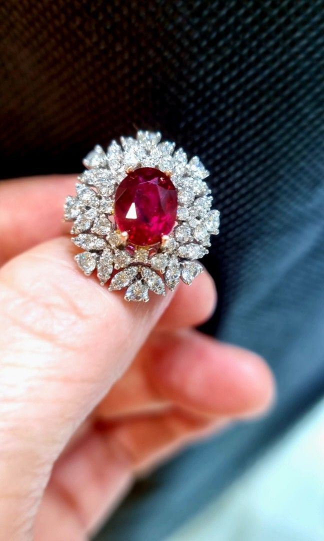 Red ruby diamond discount ring