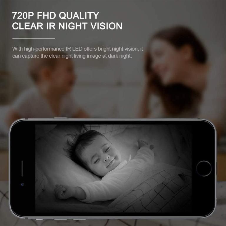 UNIOJO WiFi Camera Indoor, Home Camera with Night Vision, Movement