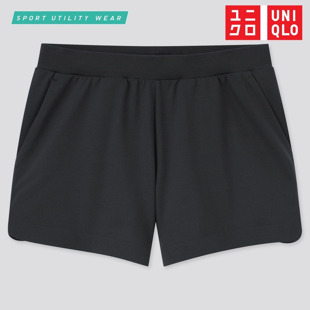 Ultra Stretch Shorts Uniqlo Black Shorts Black Shirt Blue Shorts