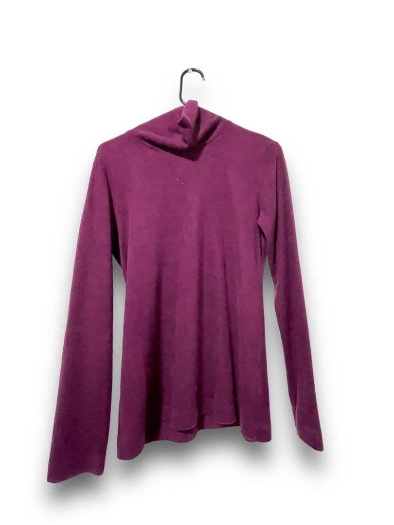 Purple velvet turtleneck hot sale