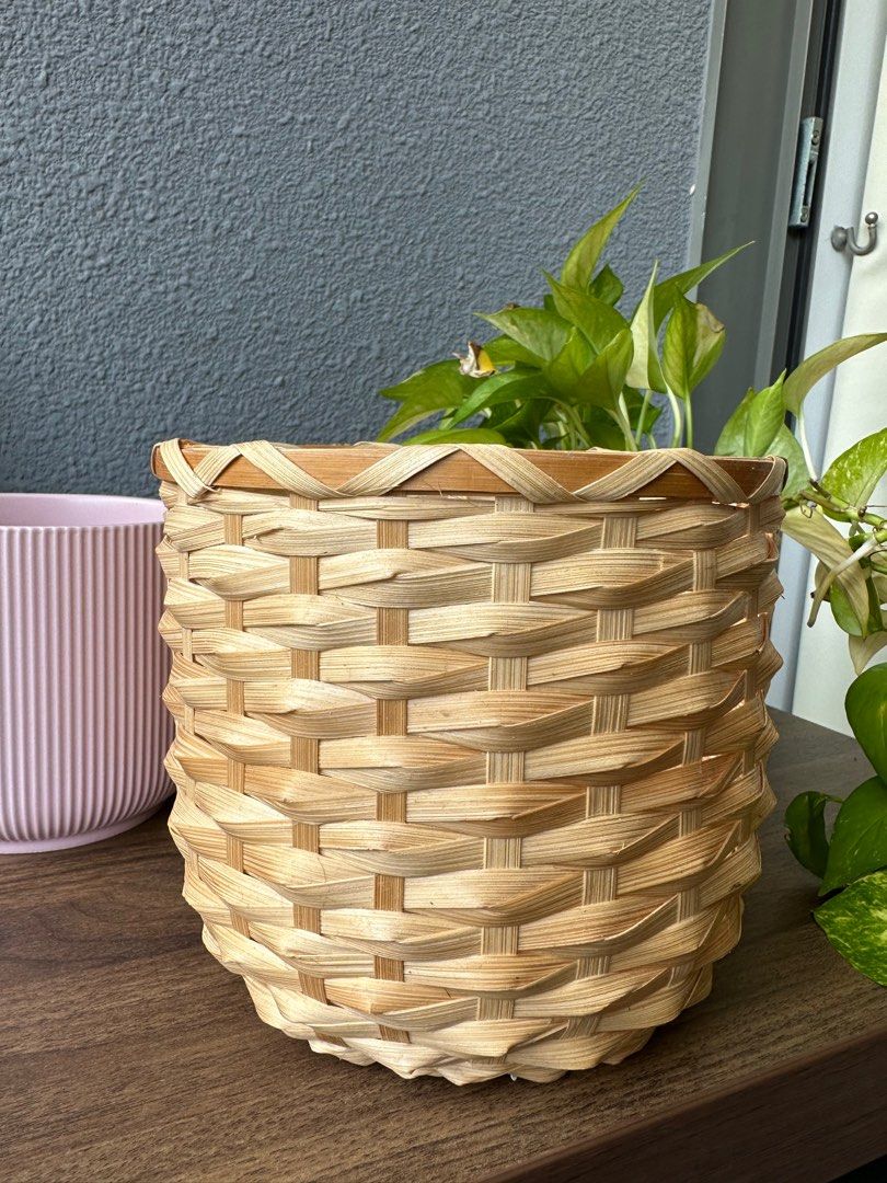 Pot Case Wooven pot case, Furniture & Home Living, Gardening, Pots & Planters on ...
