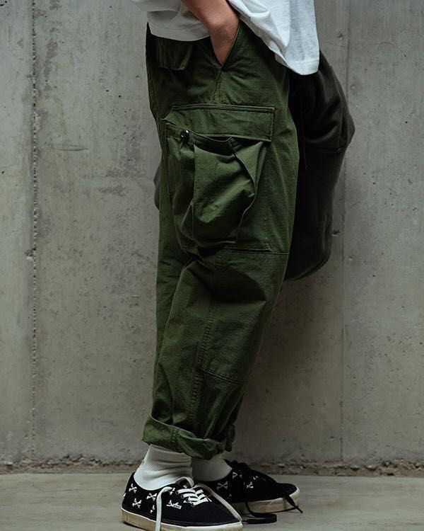 WTAPS MILL JUNGLE TROUSERS NYCO COTTON SATIN SIZE M 02 PANTS, 男裝