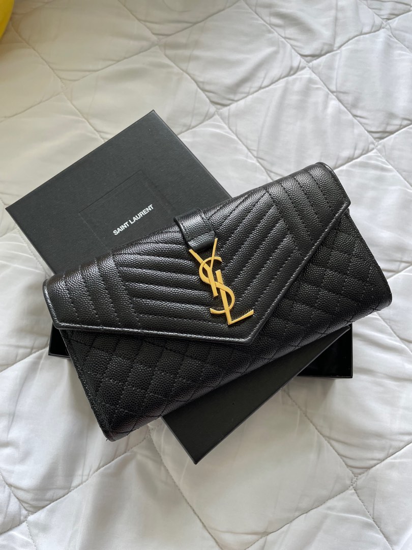 Ysl large envelope wallet deals