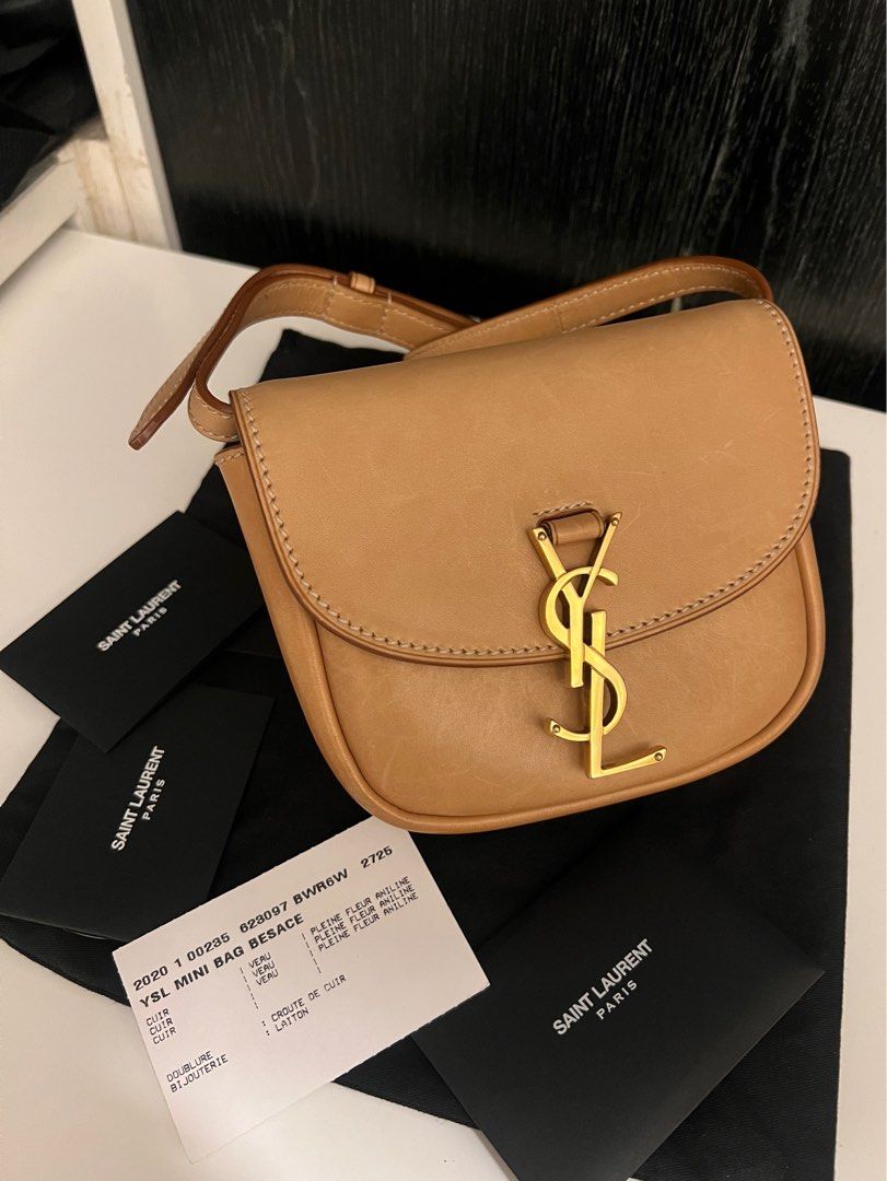 Kaia Ysl Mustard Bag Ysl Kaia Small Leather Shoulder Bag Brown 90