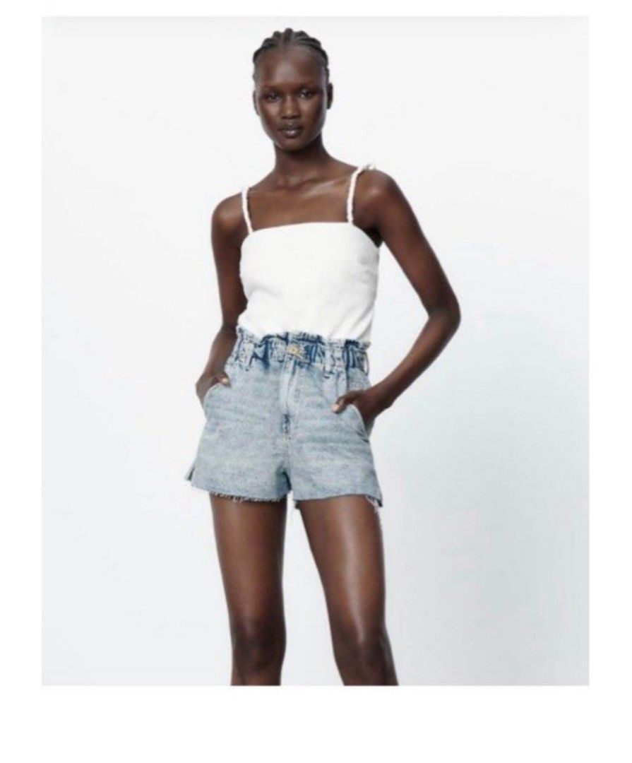 Jean paperbag shorts new arrivals