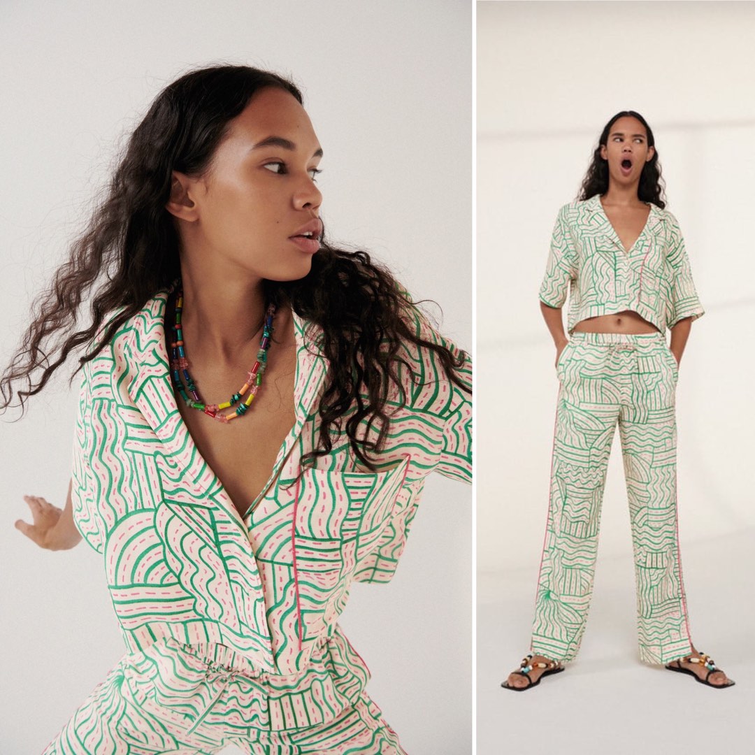 ZARA Linen Blend Coord, Women's Fashion, Dresses & Sets, Sets or