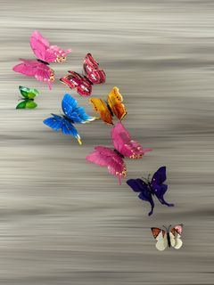 12pcs/pack 3D butterflies magnetic scrapbooking