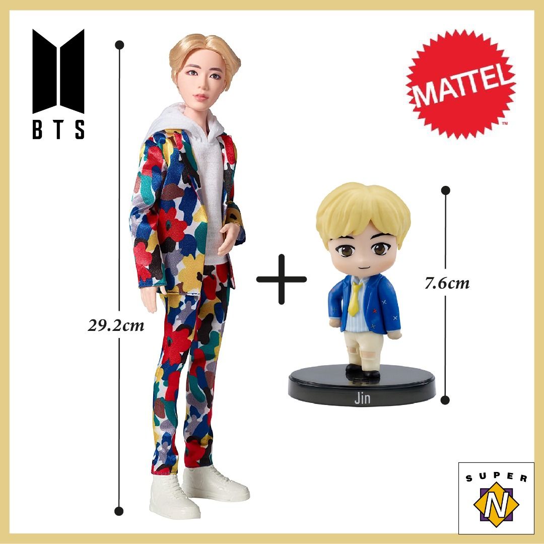 2 for RM100 BTS x Mattel Jin Kim Seok Jin Idol Doll Mini Figure Set