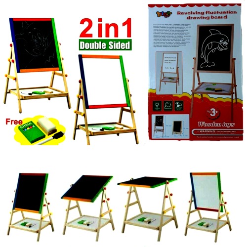 2 In 1 Whiteboard Easel Whiteboard Blackboard, Hobbies & Toys