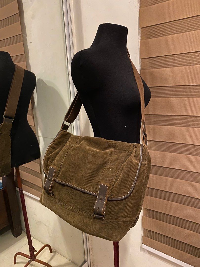 Corduroy messenger bag online