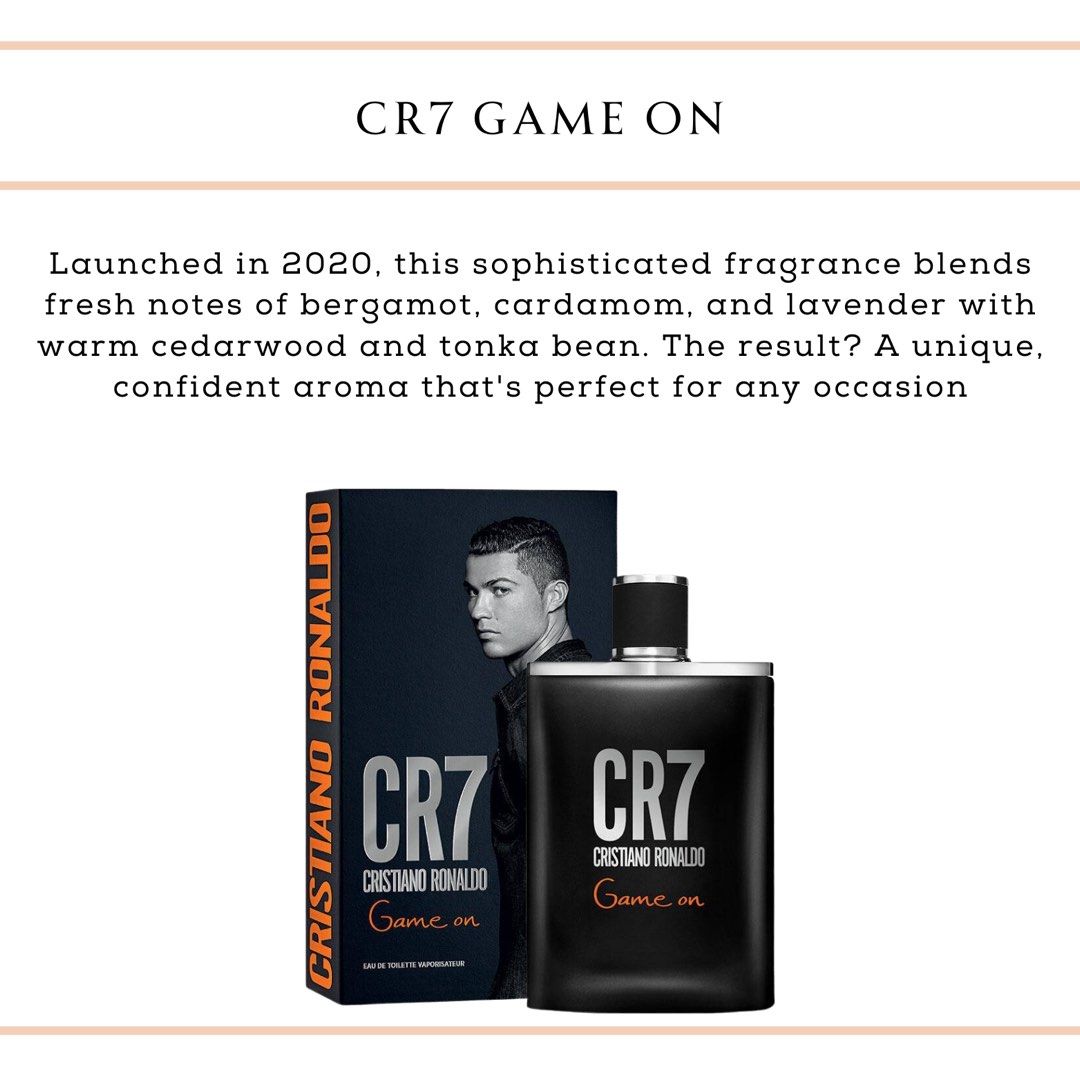 5ml 10ml Cr7 Game On EDT 5ml Travel Size Fragrance Spray Smell