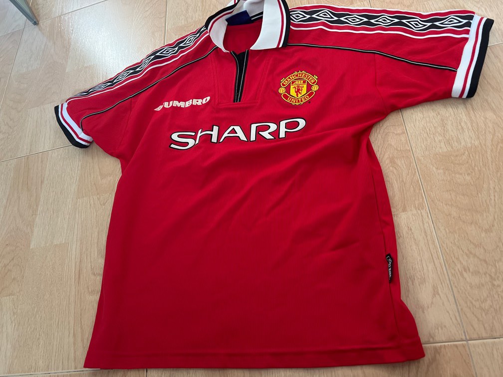 Authentic 98 99 Manchester United Sharp Umbro Jersey champion top