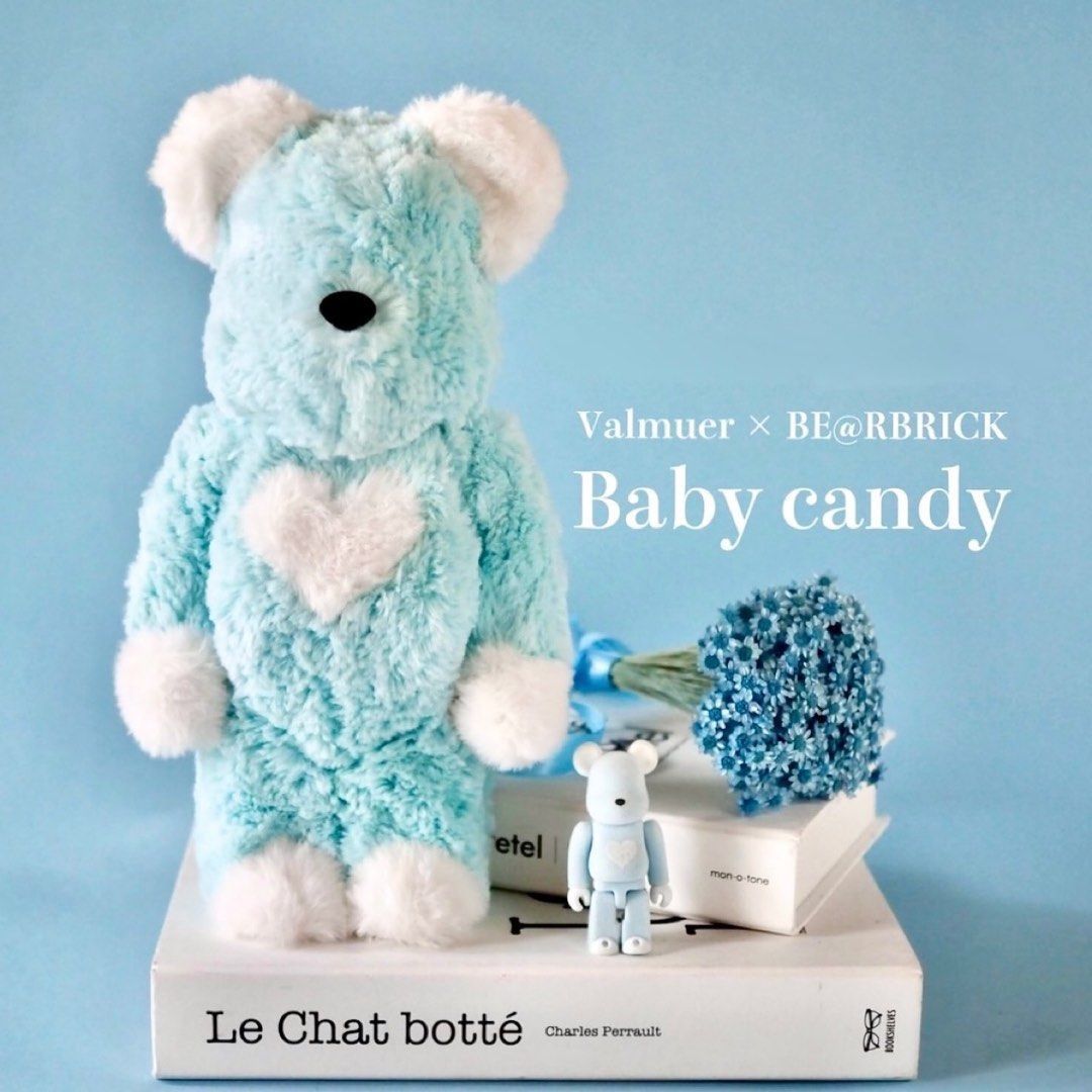 全新現貨實體店收消費券bearbrick valmuer baby candy blue 藍色愛心熊