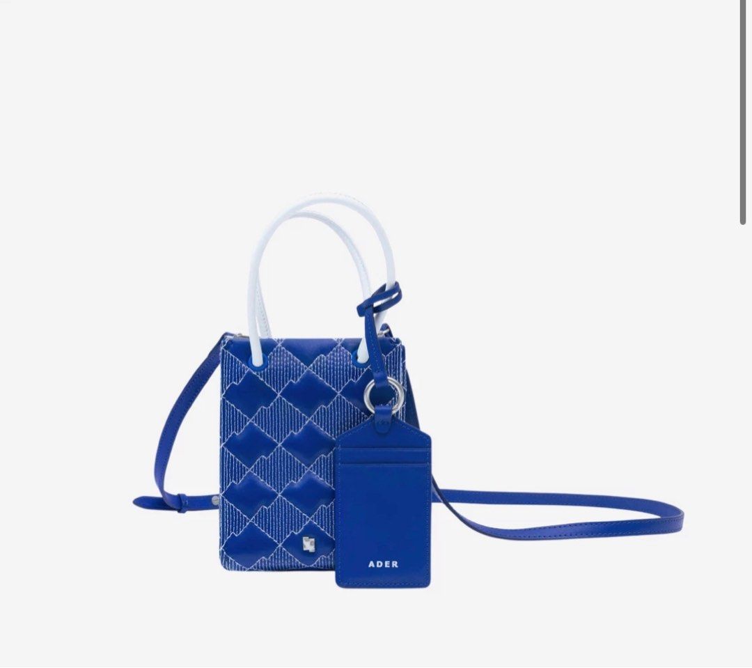 ADER ERROR Leather Small tenit shopper bag Z-Blue 羊皮小廢包韓國製