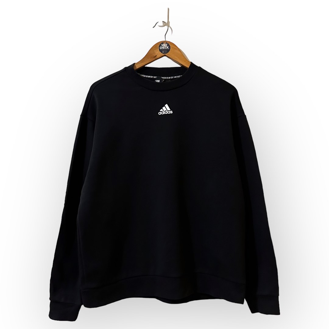 Adidas Midlogo Black Sweater on Carousell