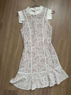 Aijek White Lace Dress
