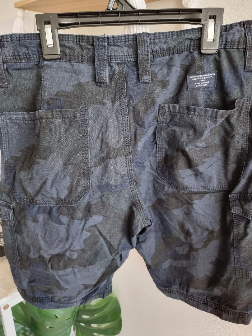 Amani Exchange Men Blue Camo Short, Men's Fashion, Bottoms, Shorts on Carousell