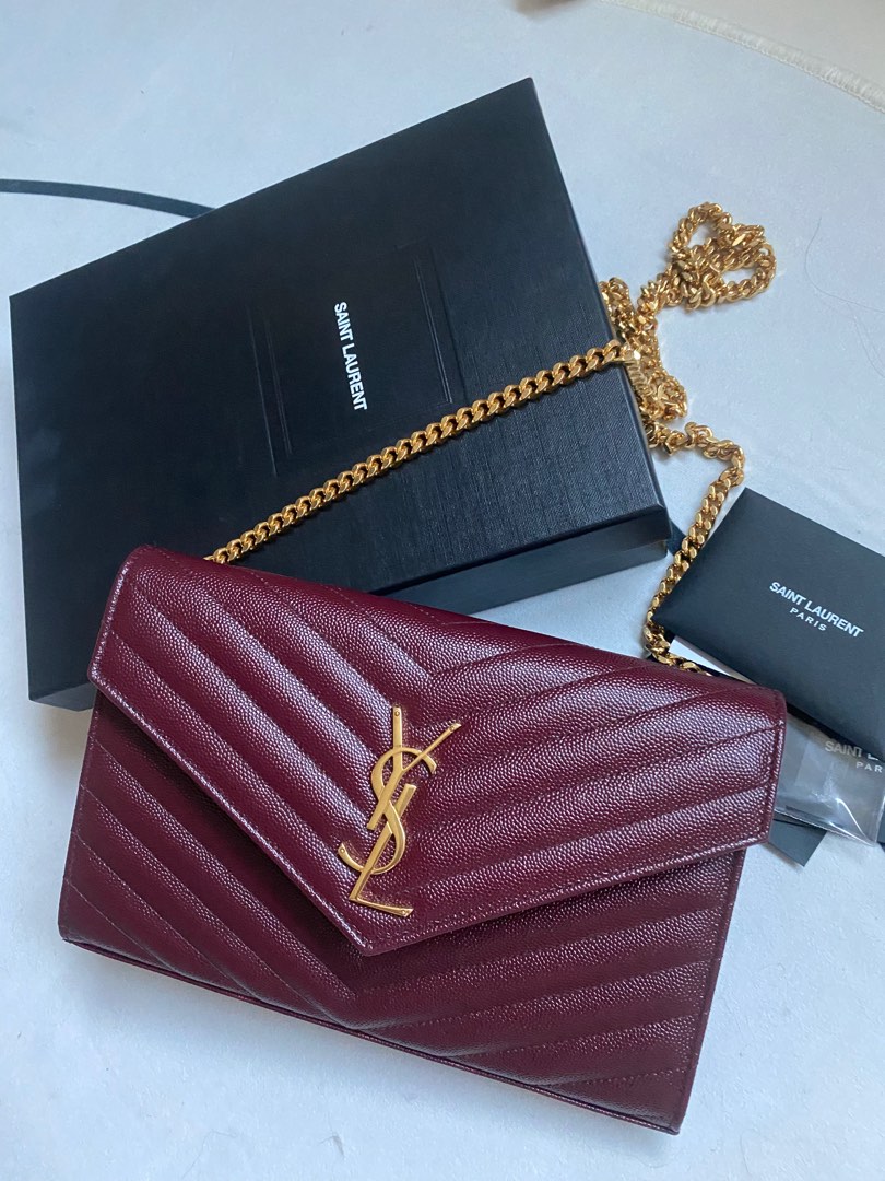 Authentic!YSL CASSANDRE CHAIN WALLET, Luxury, Bags & Wallets on Carousell