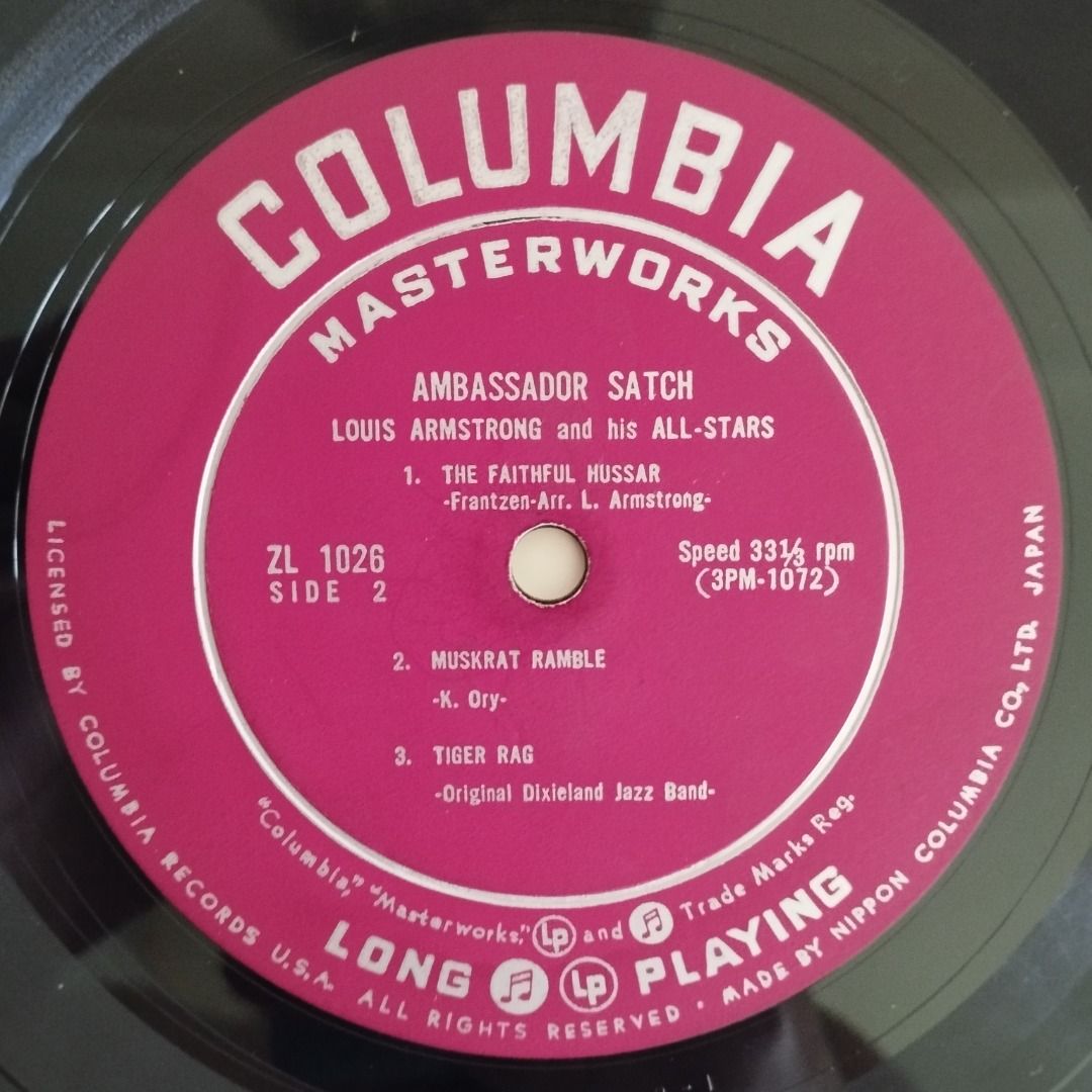 LOUIS ARMSTRONG SIGNED AMBASSADOR SATCH RECORD ALBUM