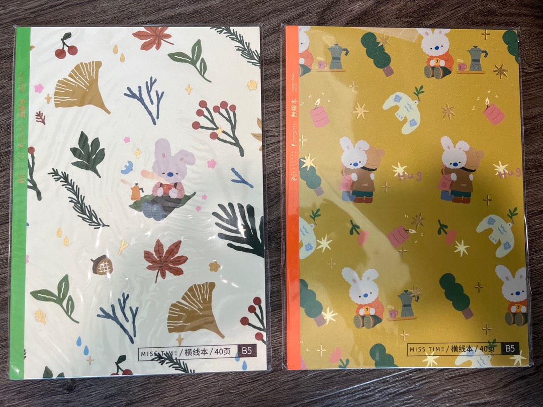 B5 Rabbit Notebooks, Hobbies & Toys, Stationery & Craft, Stationery