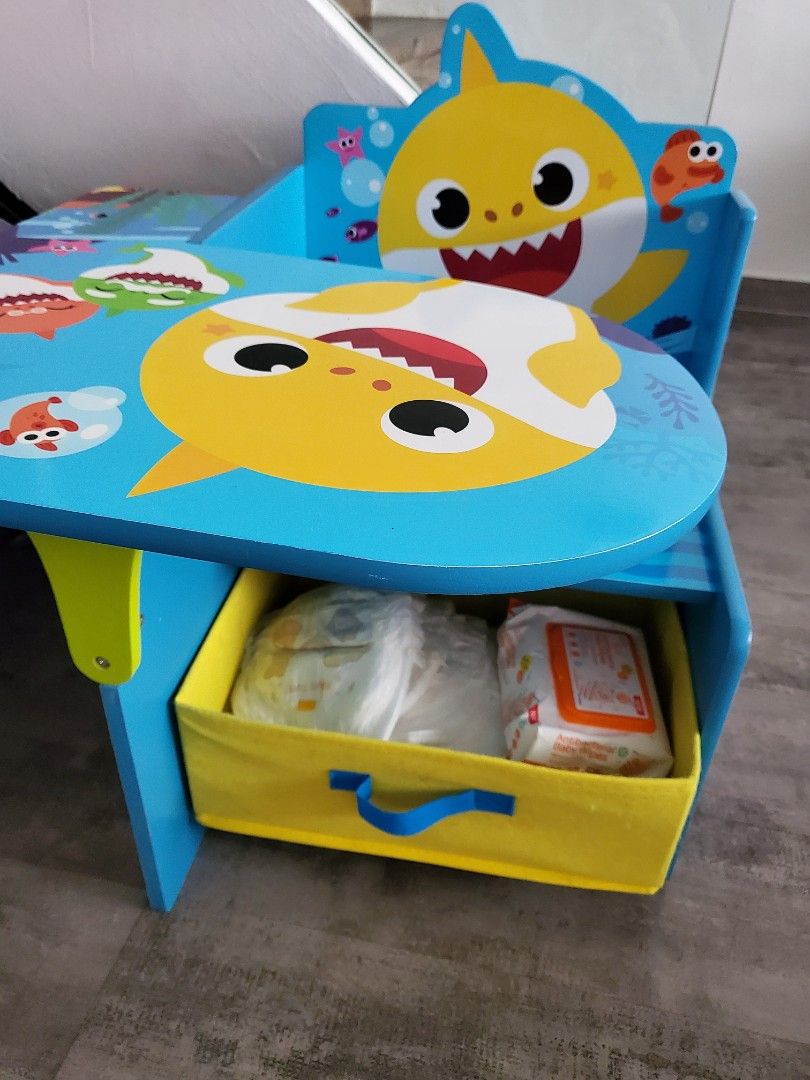 Baby shark chair new arrivals desk with storage bin