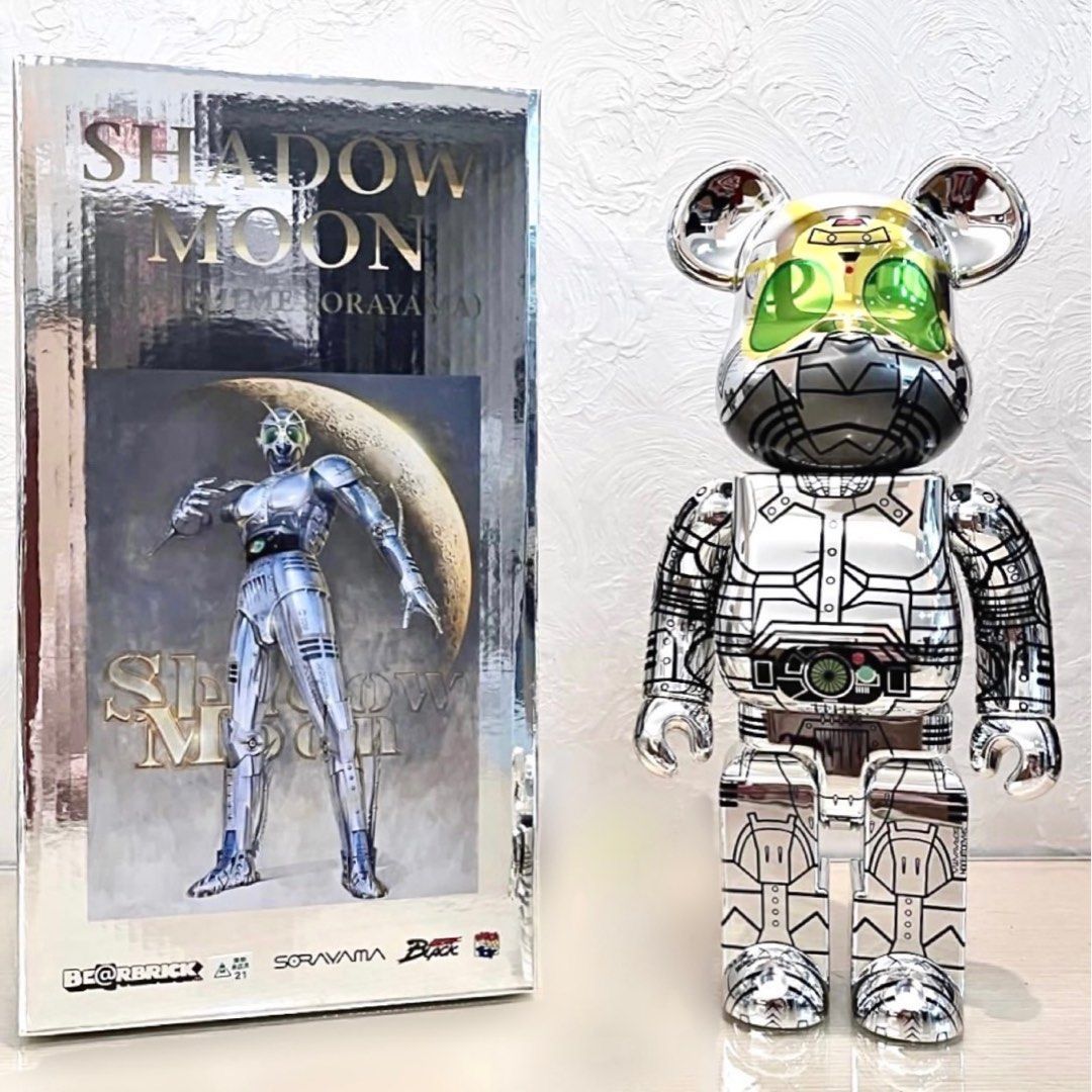全新現貨Bearbrick Shadow moon Sorayama 空山基影月400%, 興趣