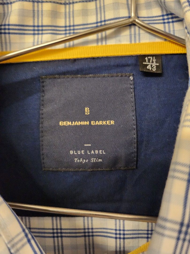 Benjamin Barker Blue Label, Men's Fashion, Tops & Sets, Formal Shirts