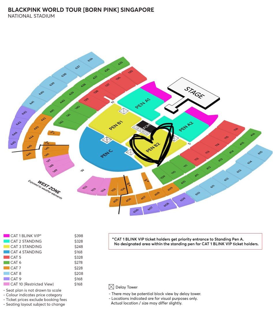 Blackpink World Tour [Born Pink] Tickets, Tickets & Vouchers, Event ...