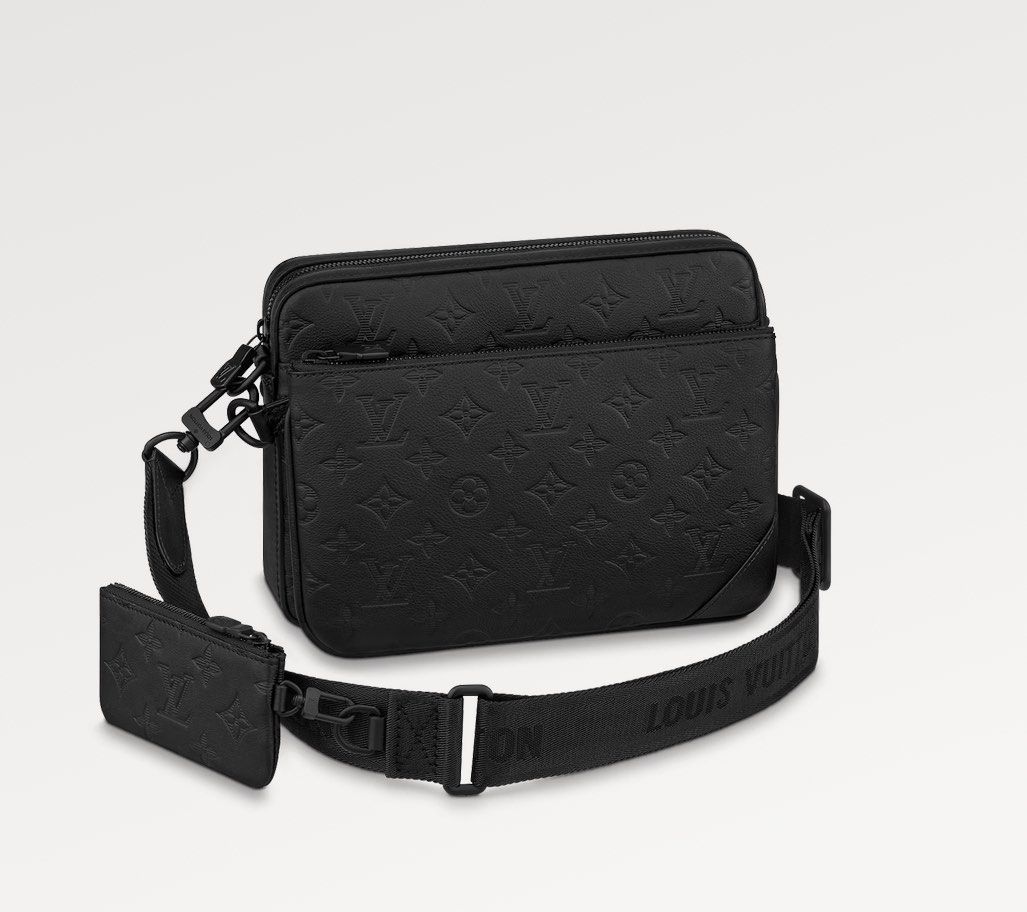 Louis Vuitton Embossed Leather Shoulder Strap Bag