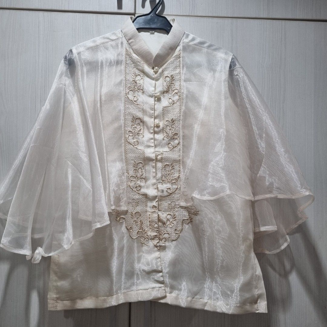 Butterfly Sleeve Lady Barong Filipiniana Women S Fashion Tops Others Tops On Carousell