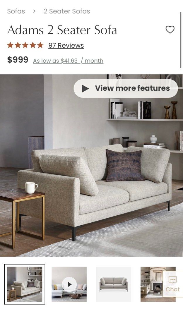 Adams 2 seater sofa new arrivals