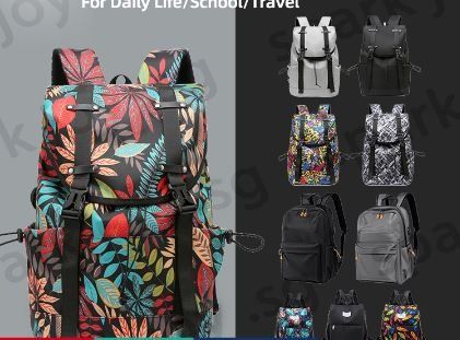 Casual Laptop Backpack Lightweight School Bag Water Resistant