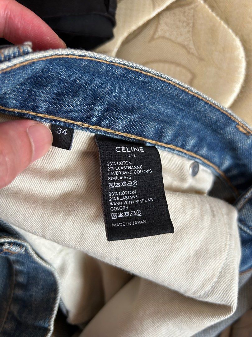 Celine 2019ss blue jeans size 34 hedi, 男裝, 褲＆半截裙, 牛仔褲