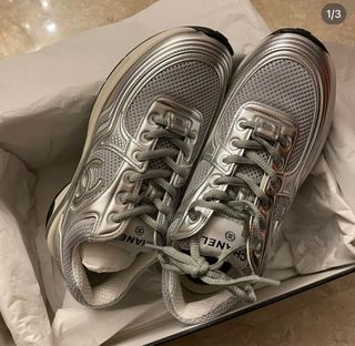 White clear chanel sneakers online